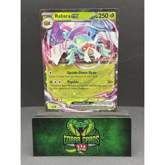 2025 Destined Rivals Rabsca EX Holo Double Rare RR #25/182