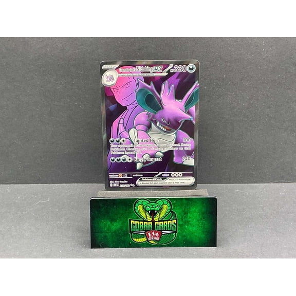 2025 Destined Rivals Team Rocket Nidoking EX SAR Secret Rare Holo #216/182 (English)