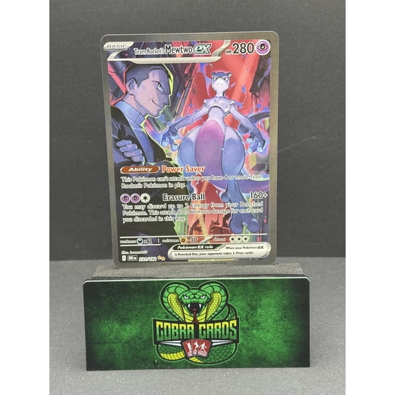 2025 Destined Rivals Team Rocket's Mewtwo EX Holo Secret Rare SAR #231/182