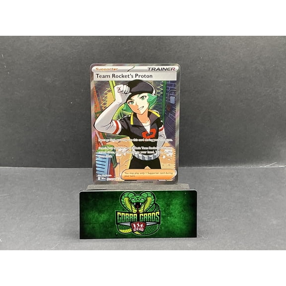 Lightly Played Excellent 2025 Pokemon 2025 Destined Rivals Team Rocket Proton FA Secret Rare Holo #227/182