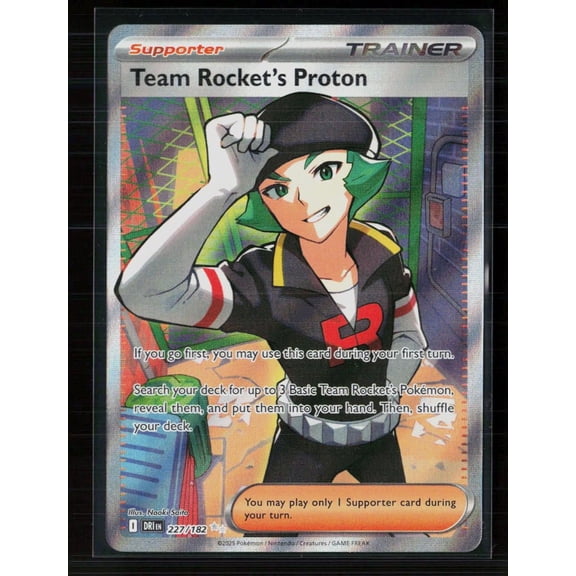 2025 Destined Rivals Team Rocket's Proton Secret Rare FA Holo #227/182 (English)