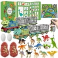 thumbnail image 1 of 2025 Dinosaur Advent Calendar - 24 Days Christmas Countdown Calendar with Pull-Back Toy Cars, T-Rex, Stegosaurus, Scenery Map, No Batteries Required, BPA-Free ABS Plastic, 1 of 1