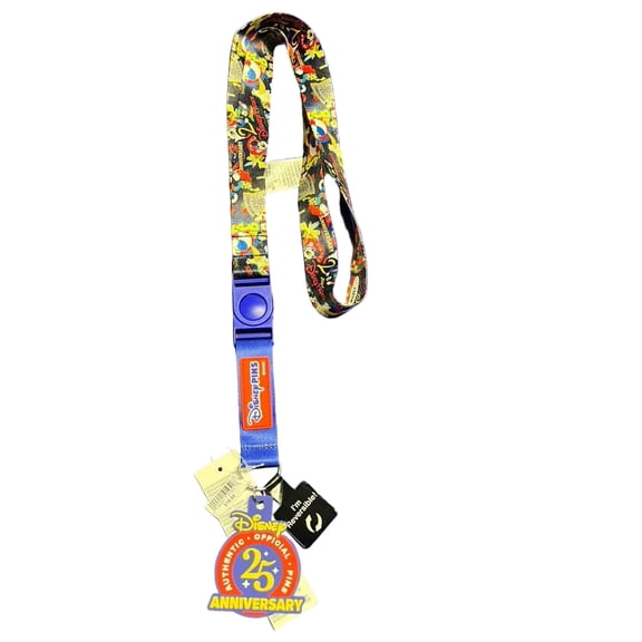 2025 Disney Parks 25th Anniversary Pin Trading Official Logo Lanyard