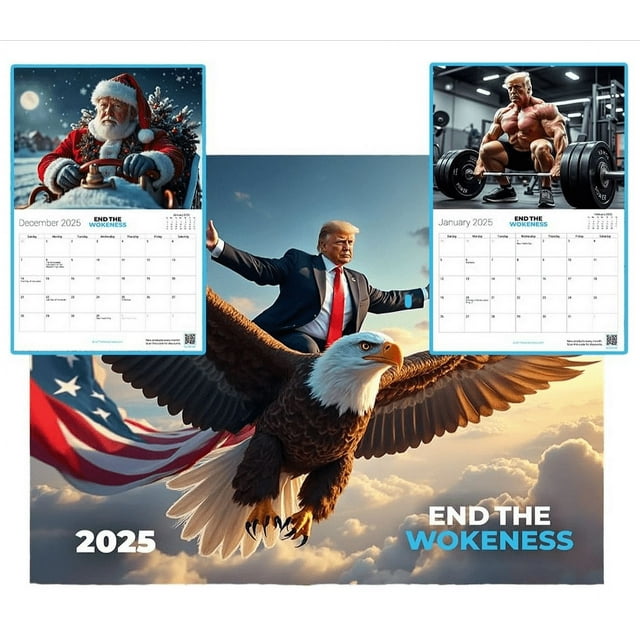 2025 Donald Trump Wall Calendar Iconic Presidential Design,Monthly