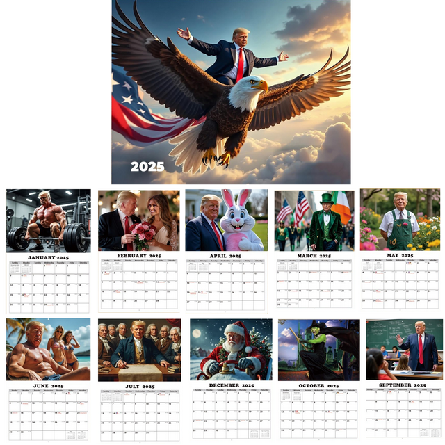 2025 Donald Trumps Wall Calendar Iconic Presidentsial Design, Monthly