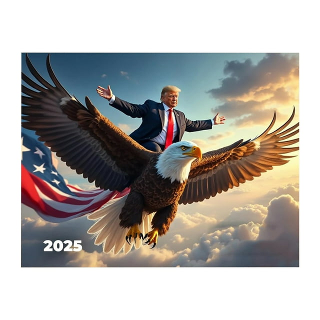 2025 Donald Trump Wall Calendar Iconic Presidential Design,Monthly Calendar Featuring Stunning