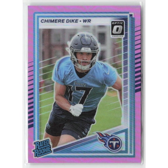 2025 Donruss Chimere Dike #387 Optic Rated Rookies Preview Pink RC