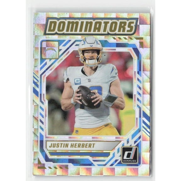 2025 Donruss Dominators Justin Herbert #DOM-JHT Los Angeles Chargers Football Card