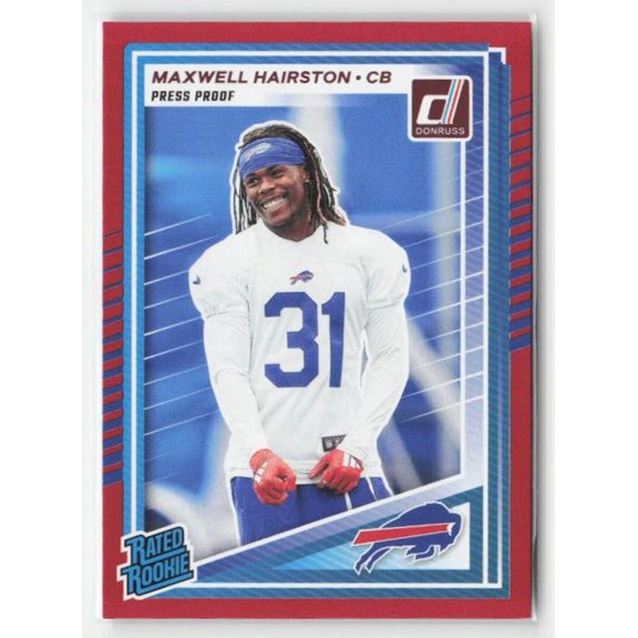 2025 Donruss Maxwell Hairston #362 Press Proofs Red RC Buffalo Bills Football Card