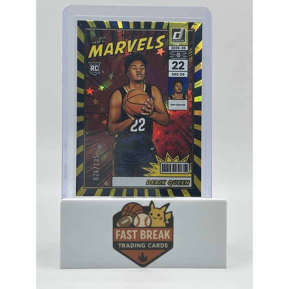 2025 Donruss Net Marvels Derik Queen #2 Gold /135 RC