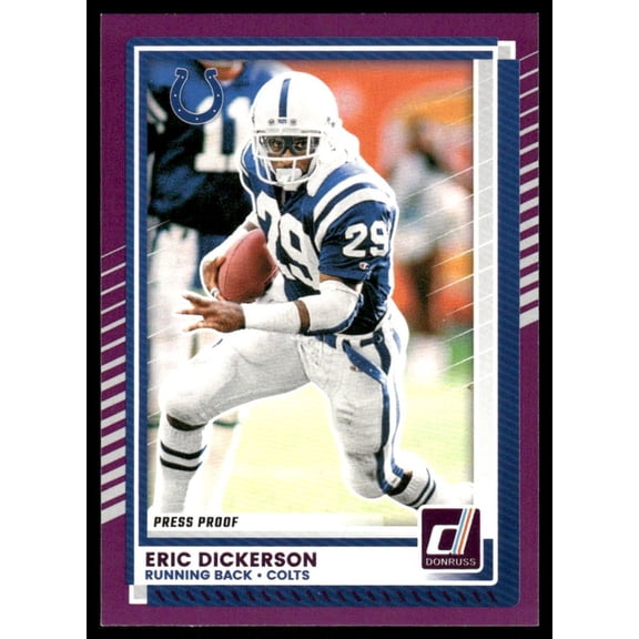 2025 Donruss Press Proof Purple #75 Panini Eric Dickerson Indianapolis Colts NFL Football Card