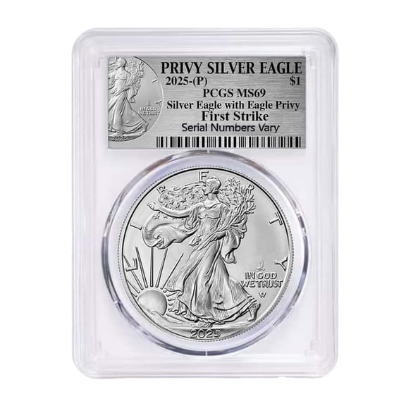 2025 Eagle Privy 1 oz Silver American Eagle PCGS MS 69 FS (Privy)