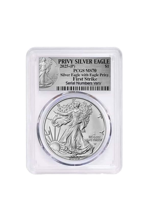 2025 Eagle Privy 1 oz Silver American Eagle PCGS MS 70 FS (Privy)