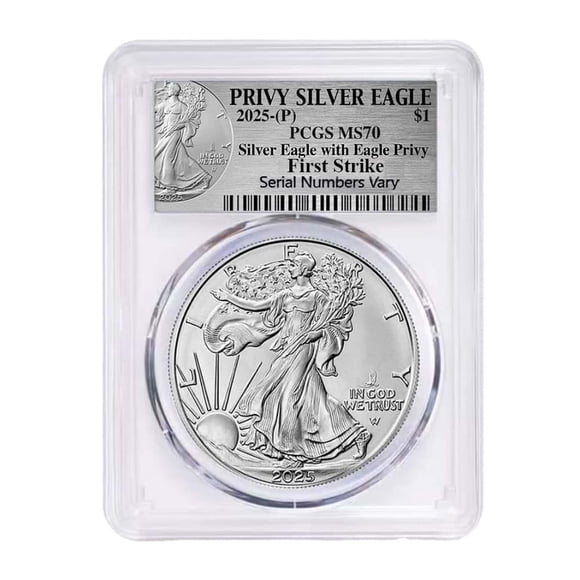 2025 Eagle Privy 1 oz Silver American Eagle PCGS MS 70 FS (Privy)