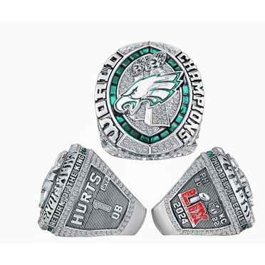 2025 Eagles Tribute Ring – QB #1 Replica – Size 9 – Silver Fan Gift – Ring Only