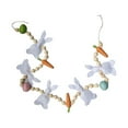 thumbnail image 1 of 2025 Easter Rabbit Carrot Garland, Artificial Rabbit Carrot Wreath for Front Door, Wooden Beads Hanging Banner, Spring Ornament for Home, Farmhouse Easter Decor, 1 of 8