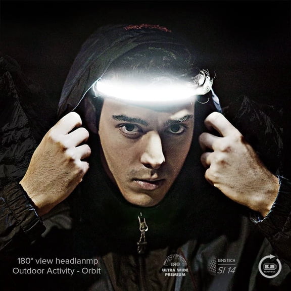 2025 Edition Headlamp – 210 ° Wide Beam + 60 ° Focus Light, 1020 Lumens, USB-C Rechargeable, IP56 Waterproof, Lightweight LED Headlamp for Camping, Work, Running, Outdoors (Navy)