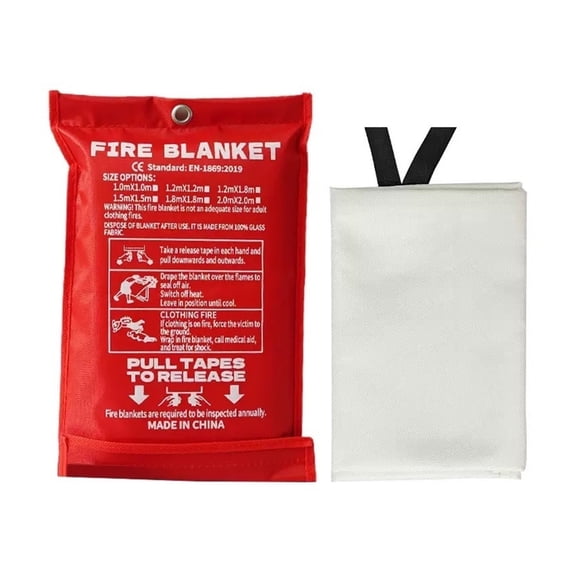 2025 Emergency Fire Blanket, Fire Extinguisher Blanket, Fire Suppression Blanket, Flame Retardant Towel Fire Safety Cloth for Home, Kitchen, School, Grill, Car, Office, Warehouse(40" x 40")