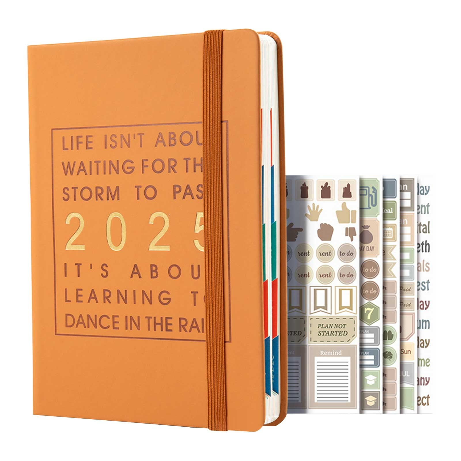 2025 English Agenda Book 365 Day Planner Manual Yearly Calendar Book