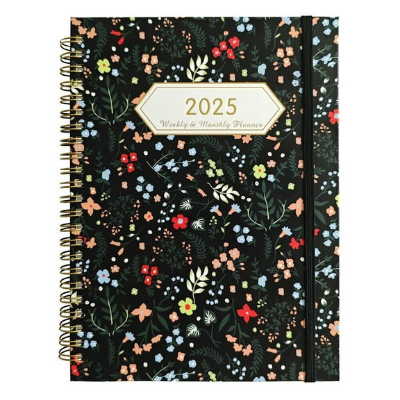 2025 English Plan Notebook with Monthly Tabs & Inspirational Quotes for Efficient Scheduling