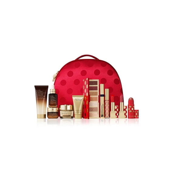 Estée Lauder Holiday Blockbuster Cool (WARM) Skin Care & Makeup Gift Set with 9 Full-Size Favorites & 2 Deluxe Travel Sizes