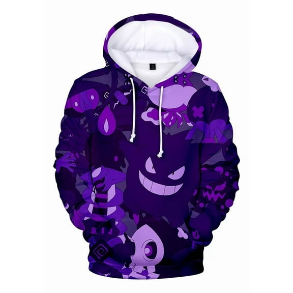 2025 European and American Cartoon and Anime Pikachu and Pokémon 3D Digital Printed Hoodie/Pokémon Pullover