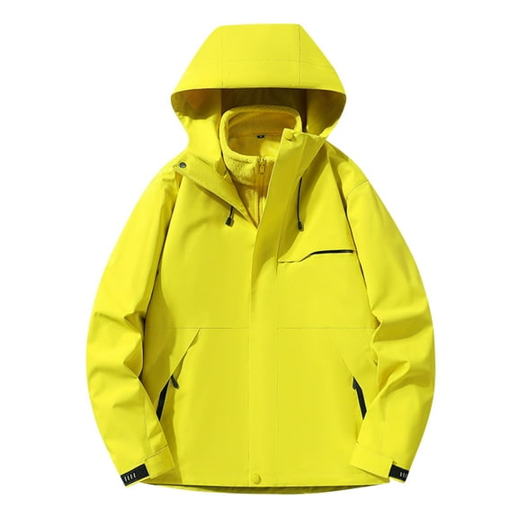 2025 Fall Lined Jacket for Women Warm Winter Fleece Lined Snow Coat Thicken Waterproof Windproof Raincoat with Hood