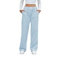 thumbnail image 1 of 2025 Fall Women's Striped Gingham Pajama Lounge Pants Soft, with Pockets for Daily & Relaxing Wear, 1 of 20