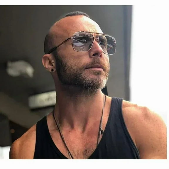 2025 Fashion Square Luxury Design Sunglasses Men Women Flight Seven Rock Mach Six Style Gradient Pilot Sunglasses Oculos De Sol