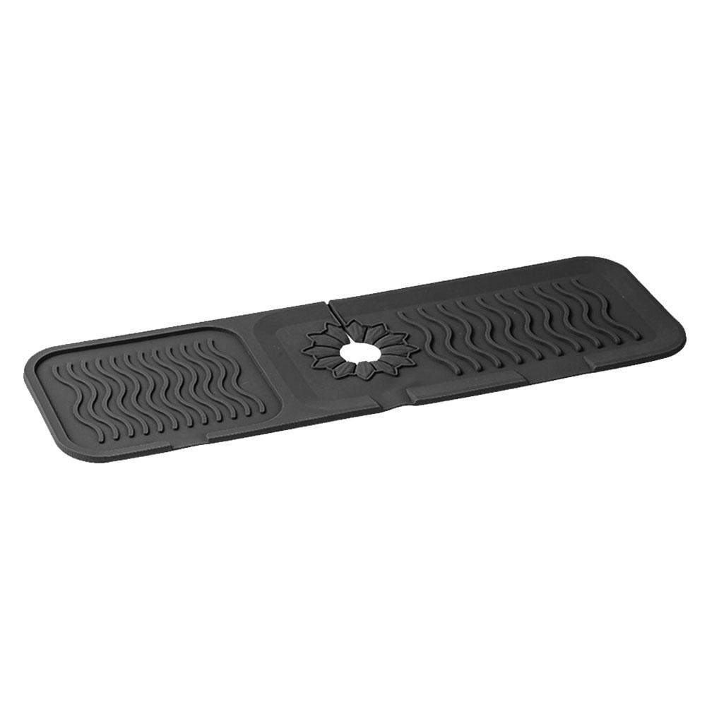30 Inch White Faucet Mat For Kitchen Sink - Protects Countertop From Water & Scratches