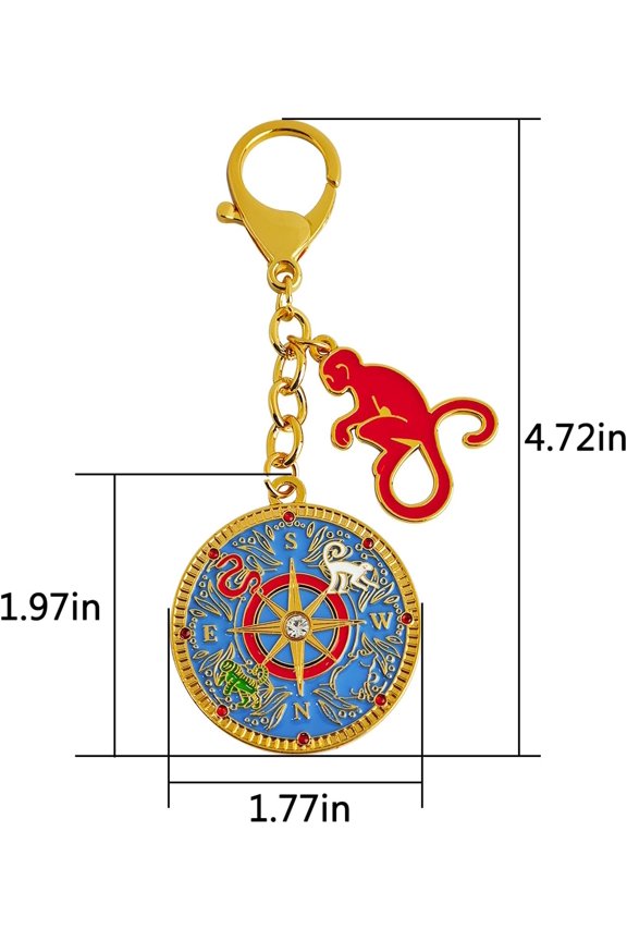 2025 Fengshui Monkey keychain The 4 Elements Cross With Monkey Keychain w5638$$