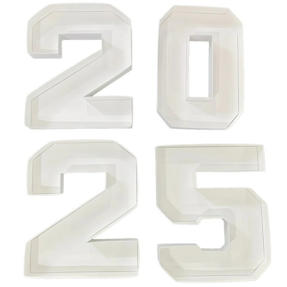 4 PCS 2025 Fillable Cardboard Charcuterie Boards,Paper Number Grazing Boxes for Party,Dessert Candy Snack Trays,White