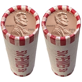 2025 Final Issue Penny, 2 Rolls BU Philadelphia & Denver Mints, Last U.S. Mint One Cent