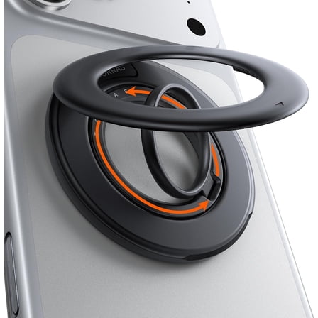 2025 Flagship Magnetic Phone Grip Ring Holder Kickstand [2-Sided Magnetic] [360 Rotation] Fit for MagSafe Accessories for iPhone 17 16 15 14 13 12 11 Samsung, Google, Black