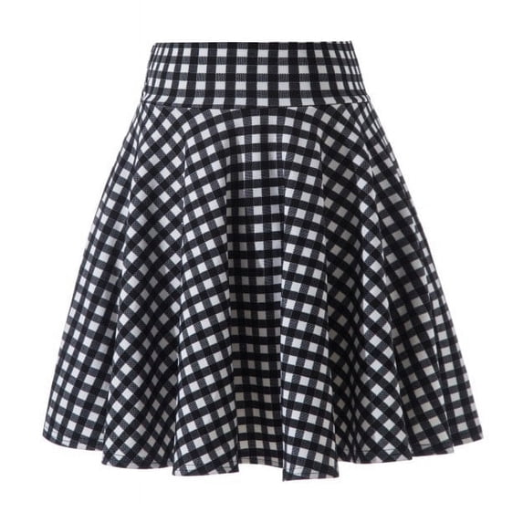 2025 Flared Skirts Women's Basic Shorts Skirt Fashion Versatile Black Casual Mini Skater Medium Pleated Fluffy Skirt Plus Size
