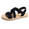 thumbnail image 1 of 2025 Flat Espadrilles for Women Strappy Slingback Casual Open Toe Sandals Soft Walking Indoor Outdoor Beach Slippers, 1 of 4