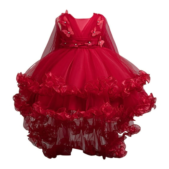 2025 Flower Girl Dress Cap Sleeve Pearls First Communion Dresses for Girls Toddler Tulle Wedding Party Gown Pink Tutu Skirt Girls Tutu Dress