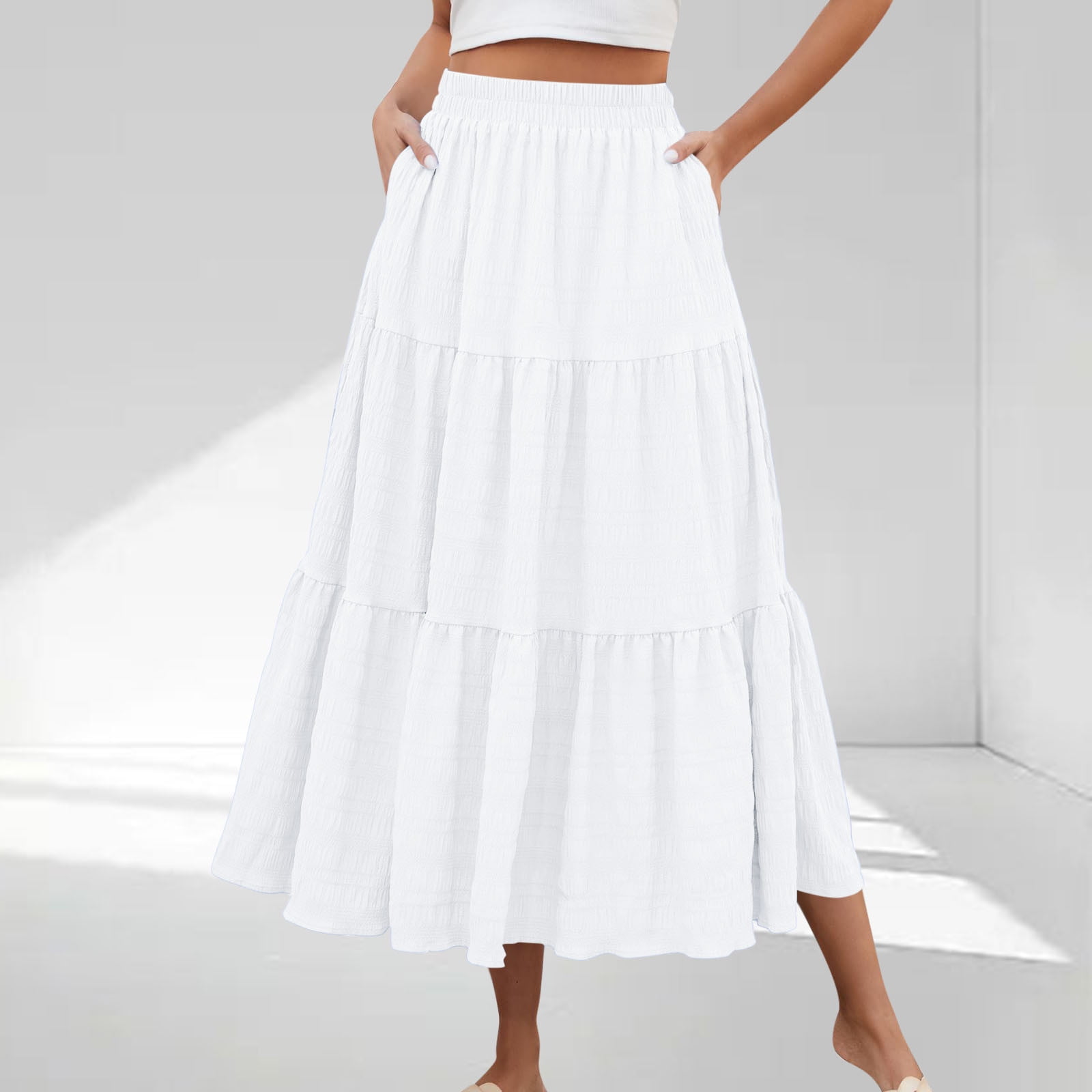 Finely High Waisted Skirt main image 0