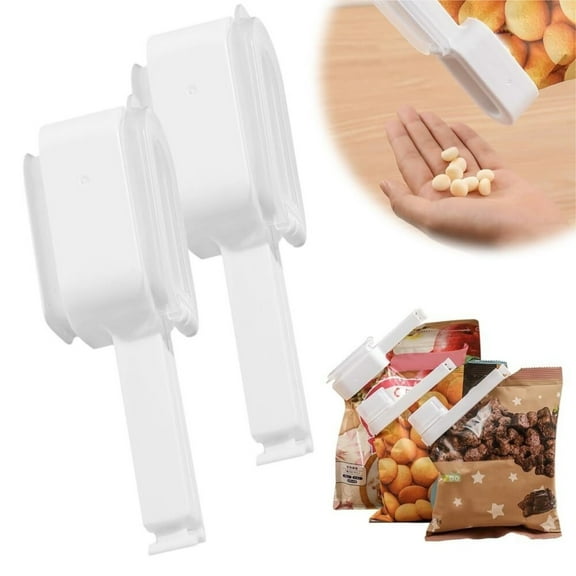 2025 Food Bag Sealing Clips with Pour Spout, Upgrade Plastic Cap Sealers for Kitchen Storage