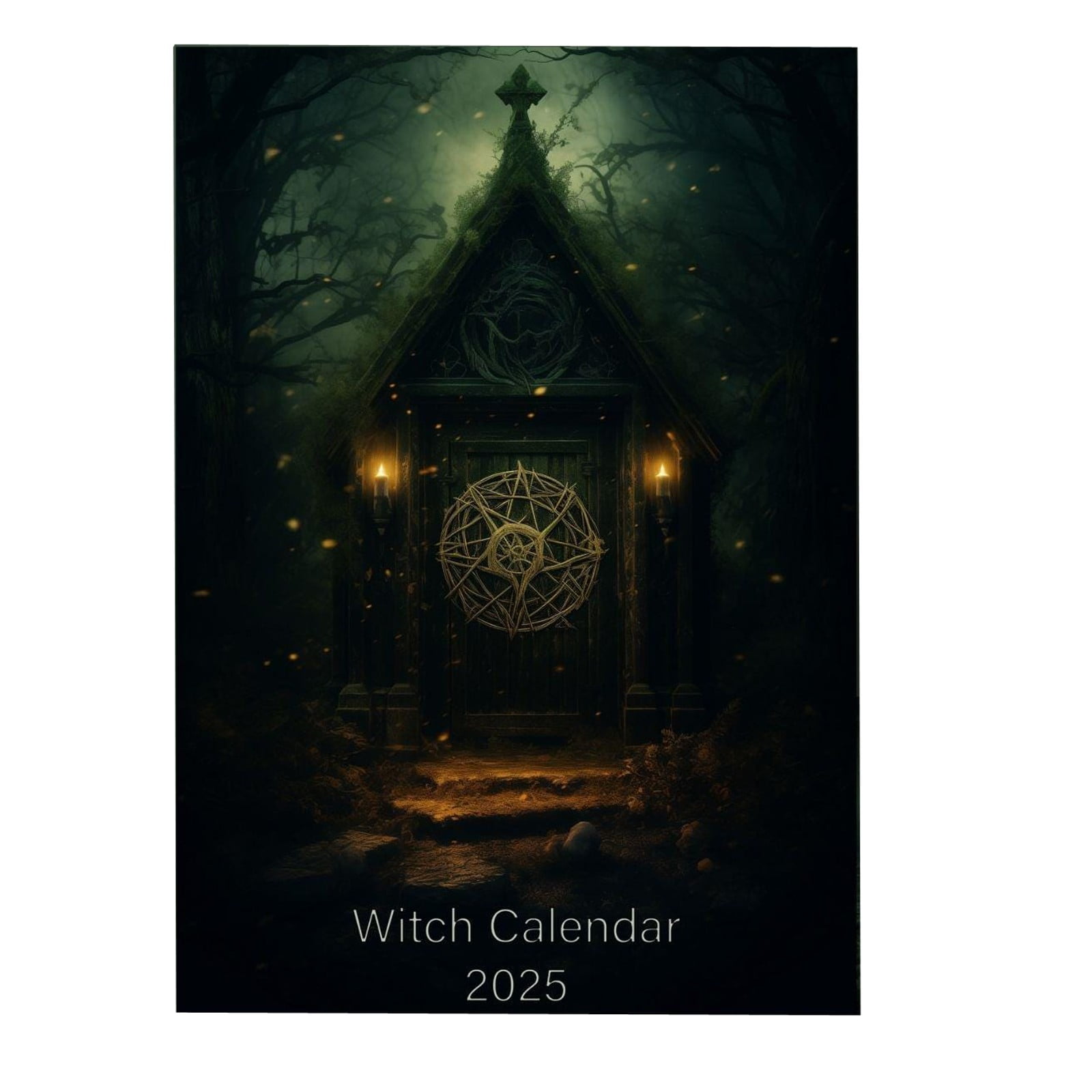 2025 Forest Witch Calendar With Moon Phase, Witch Bos Page, Printable Calendar, A5 Size