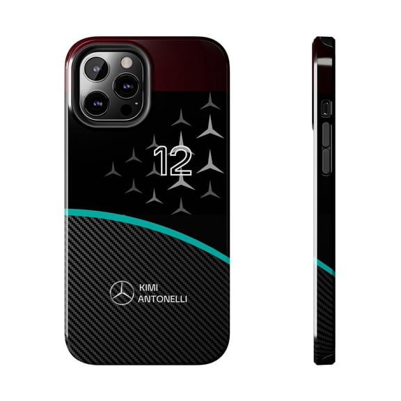 Pink Polar Apple iPhone 12 Pro Max 2025 Formula Racing Kimi Antonelli 12 Tough carbon Phone Case