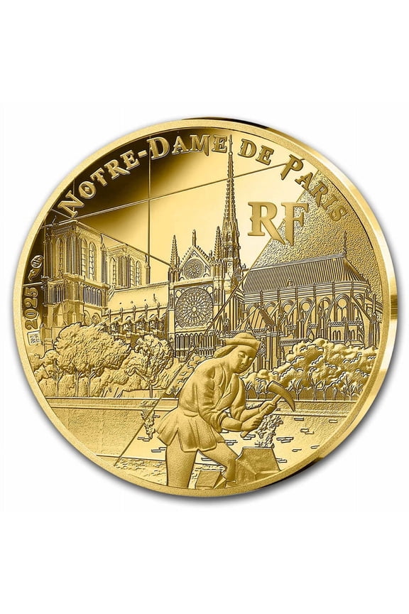 2025 France 1/4 oz Gold Proof UNESCO (Notre-Dame de Paris)