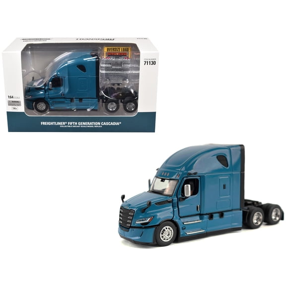 2025 Freightliner Cascadia Gen-5 Sleeper Cab Truck Tractor Signature Blue "Transport Series" 1/64 Diecast Model by Masters