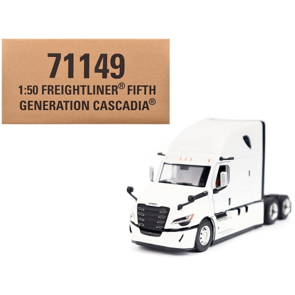 2025 Freightliner Cascadia Gen-5 Sleeper Cab Truck Tractor Winter White "Transport Series" 1/50 Diecast Model by Diecast Masters