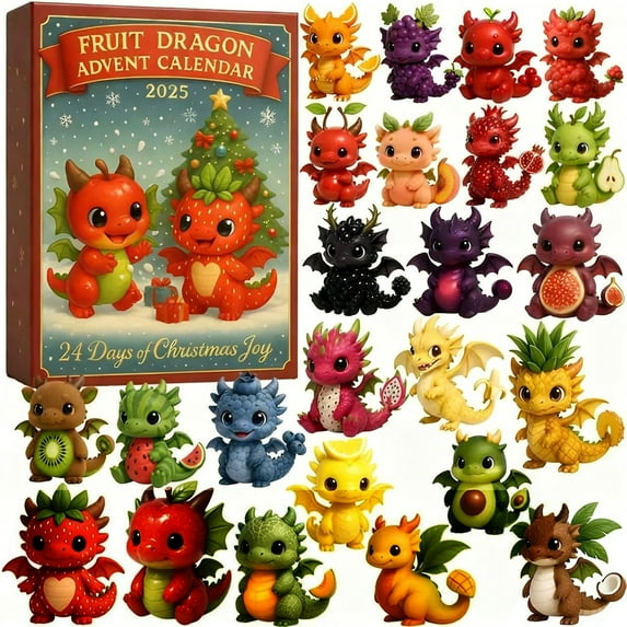 24 Days The Dragon In The Forest Advent Calendar 2025, Funny 2025 Dragon Advent Calendar, 24 Days Of Christmas Advent Calendar For Adults With Unique Pendants A
