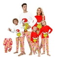 thumbnail image 1 of 2025 Fun Holiday Pjs Sleepwear Loungewear, Green Monster Family Matching Christmas Pajamas Sets For Family Women Men Couples Halloween Xmas Long Sleeve Green Monster Print Nightwear For Women Xxxl, 1 of 6