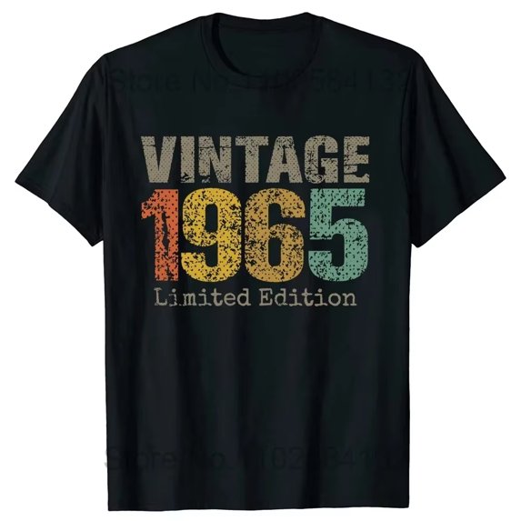 2025 Funny 60th Tee Vintage Legends Born in 1965 60 Years Old Party T Shirts Summer Cotton Birthday Gift Idea T-shirt Women Men