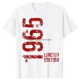 thumbnail image 1 of 2025 Funny 60th Tee Vintage Legends Born in 1965 60 Years Old Party Women T Shirts Summer Cotton Birthday Gift Idea Men T-shirt, 1 of 6