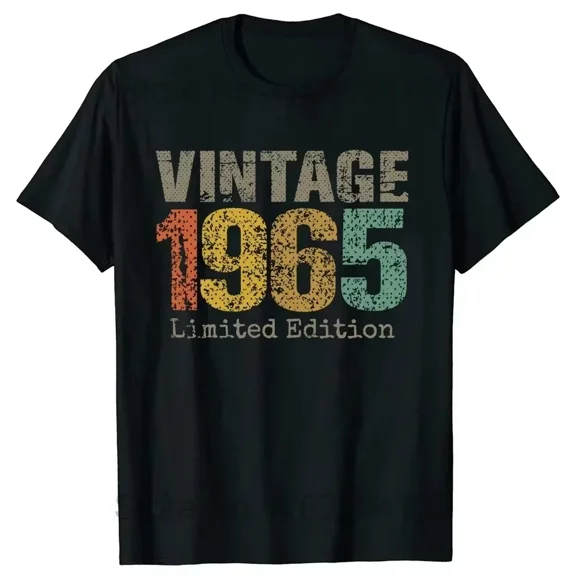 2025 Funny 60th Tee Vintage Legends Born in 1965 60 Years Old Party Women T Shirts Summer Cotton Birthday Gift Idea Men T-shirt