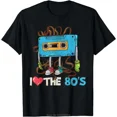thumbnail image 1 of 2025 Funny Birthday Gift 1980 80s Cassette Tape Eighties Vintage T-Shirt Neck Streetwear Tees Women's and Men's Tshirt, 1 of 6